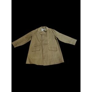 Polo Ralph Lauren Mens Tan Rubber Backed Cotton Raincoat Made in Scotland Size M